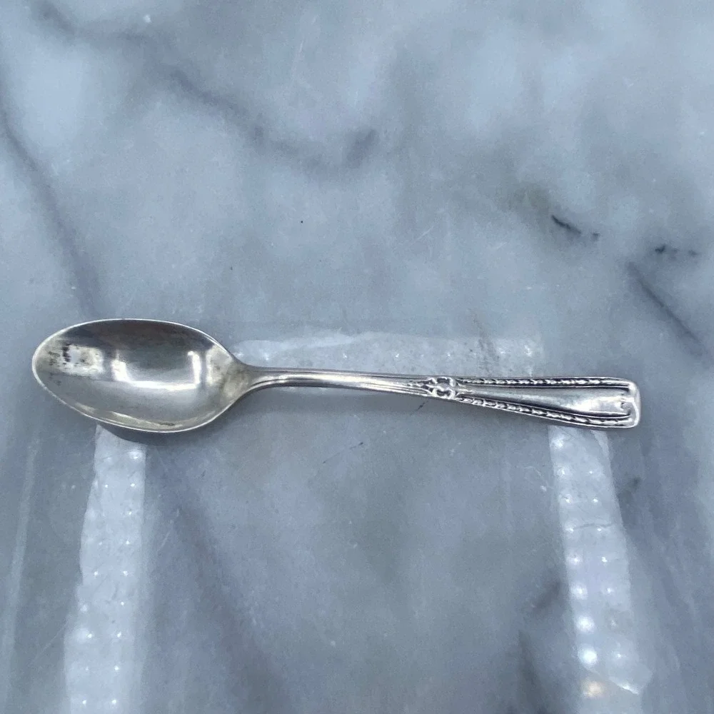 Sterling Silver Demitasse Spoon 4.25